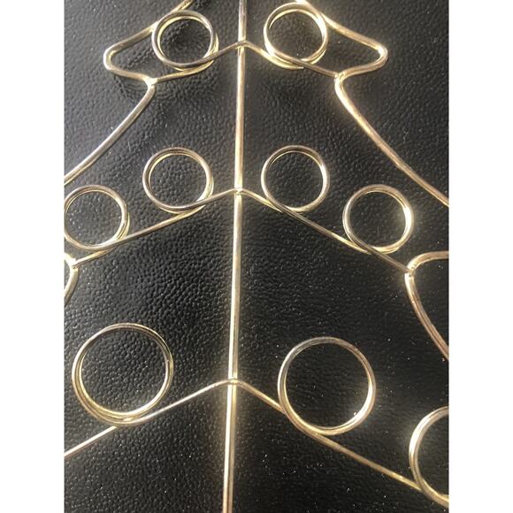 Vintage Self Standing Christmas Tree Photo Card Holder Advent Metal - Picture 4 of 5